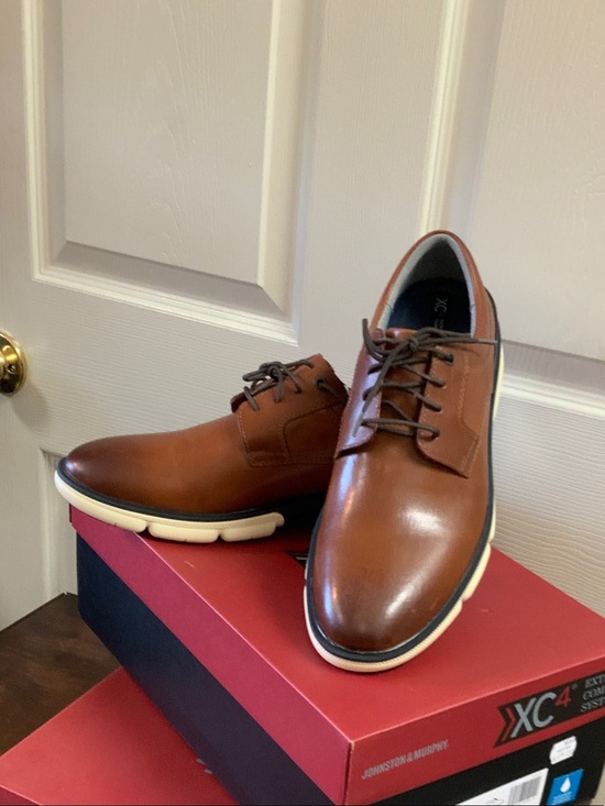 Johnston & Murphy Other - Johnston & Murphy Tan Leather Tanner  Plain Toe with White Sole